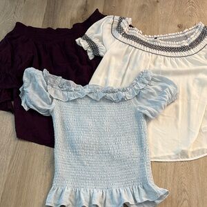 EXPRESS blouse bundle size XS work career business casual minimalist preppy